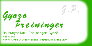 gyozo preininger business card